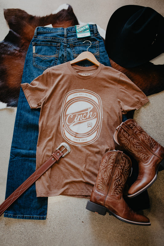 'Brett' Men's CINCH Brown Tee (S-XXL)