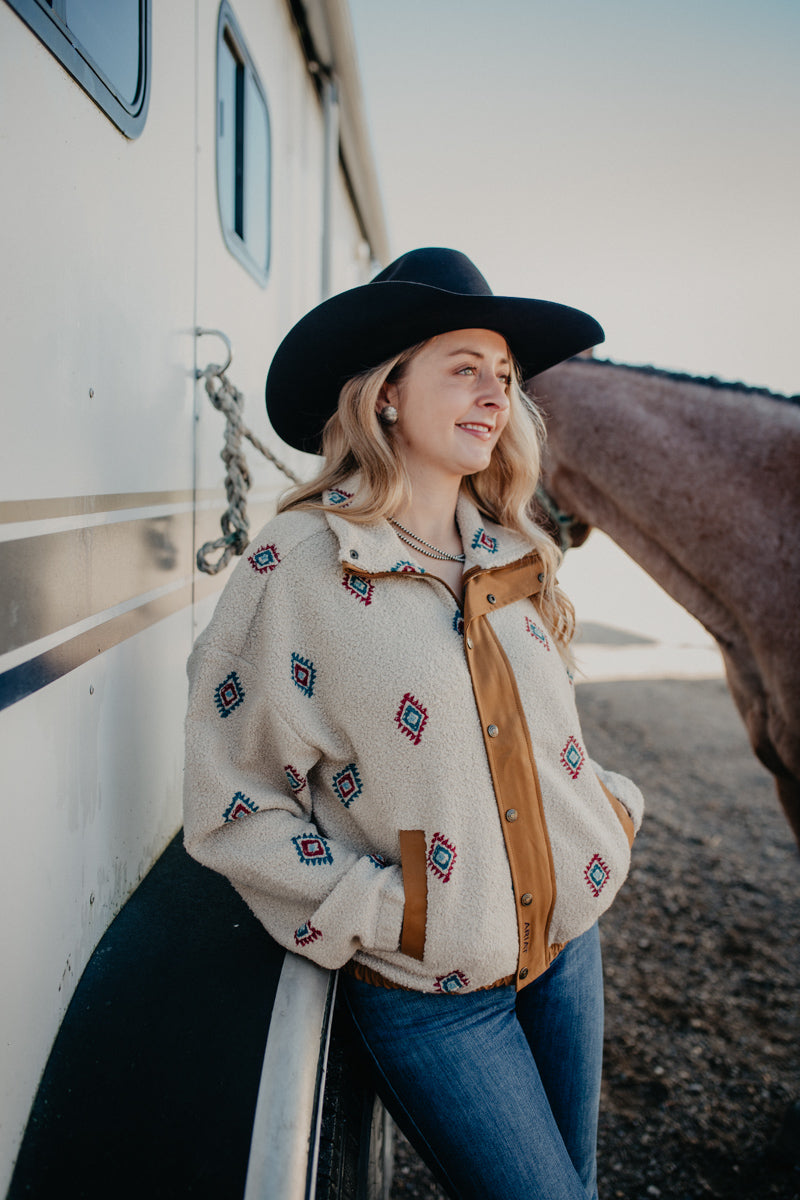 'Kinslei' Ariat Cream Sherpa Jacket (XS-XXL)