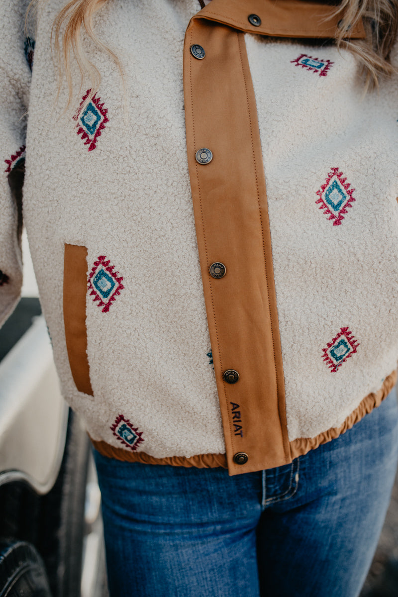 'Kinslei' Ariat Cream Sherpa Jacket (XS-XXL)