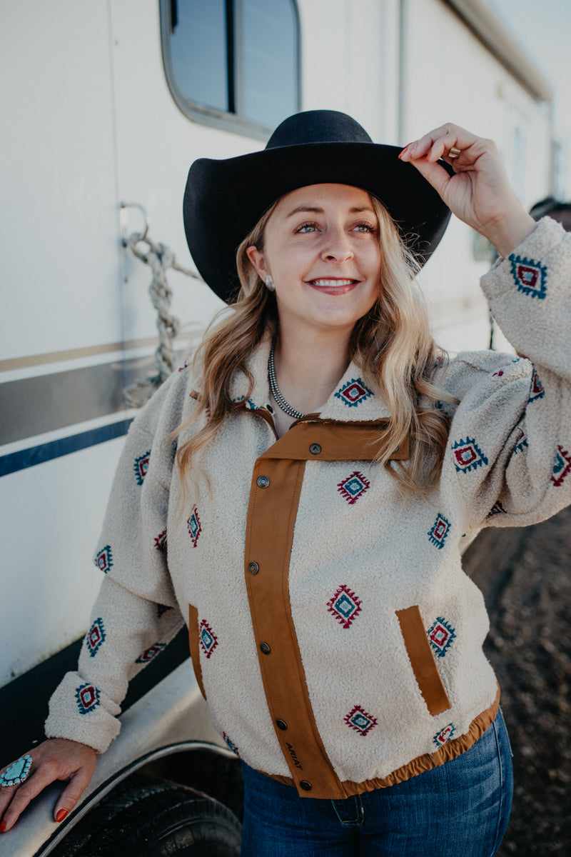 'Kinslei' Ariat Cream Sherpa Jacket (XS-XXL)