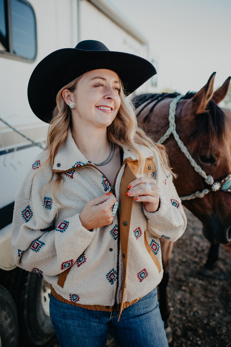 'Kinslei' Ariat Cream Sherpa Jacket (XS-XXL)