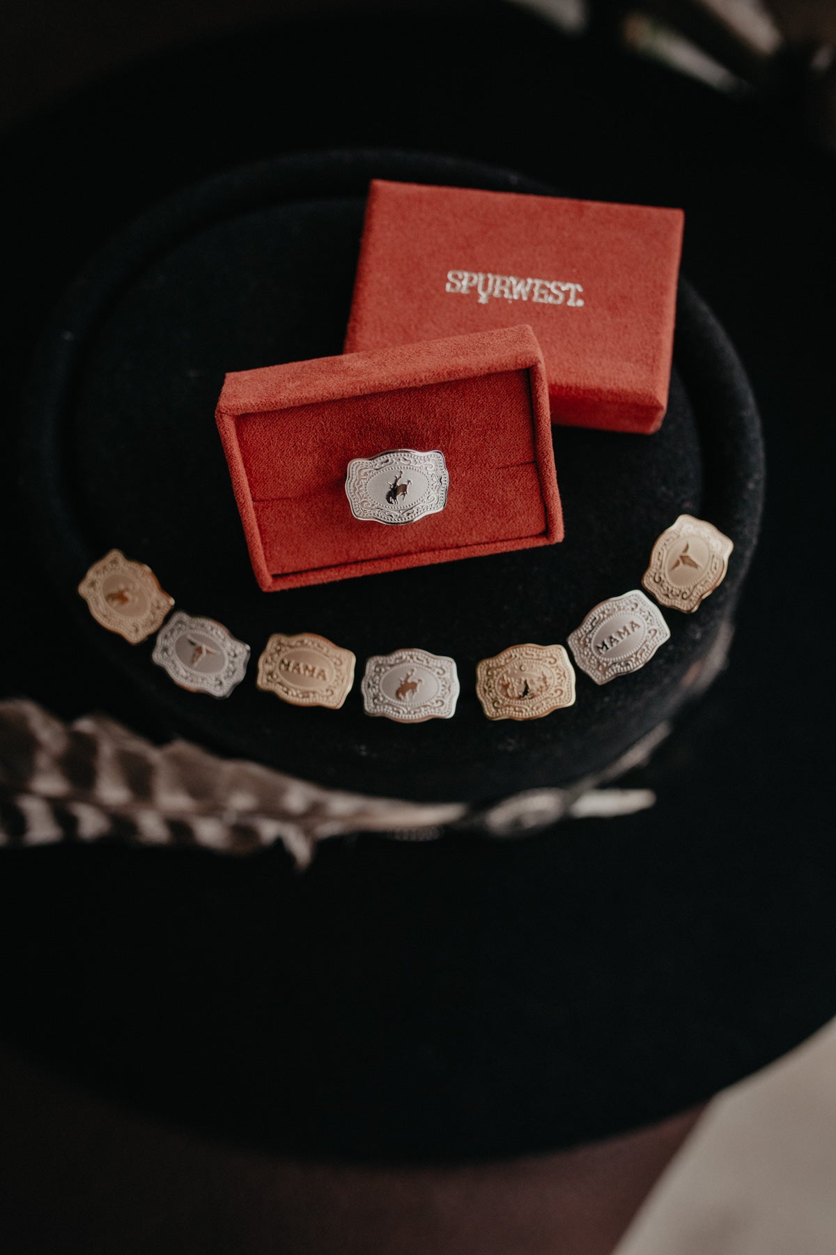 'Longhorn' Adjustable Mini Buckle Rings (Gold/ Silver)