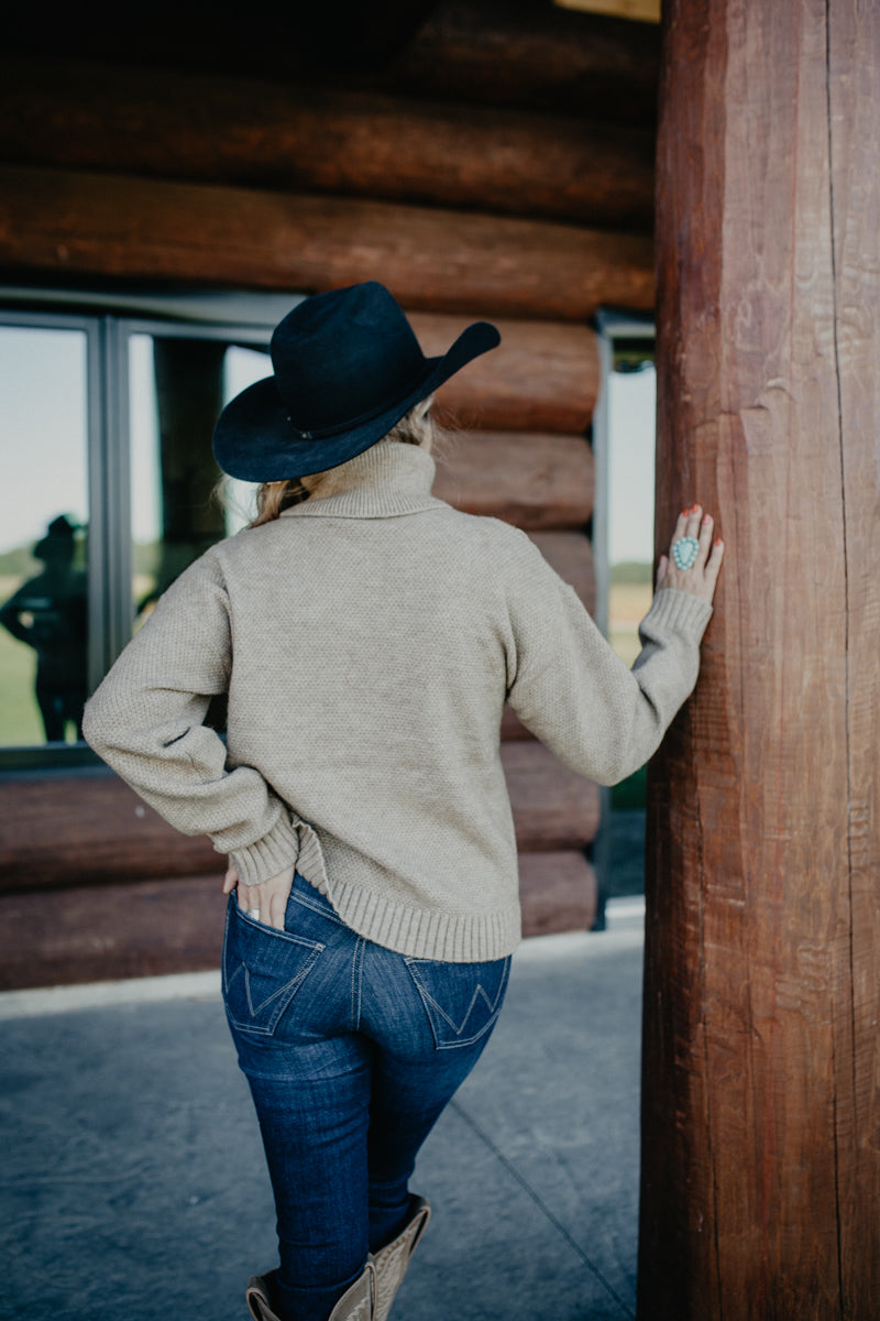 'Kailey' Knit Turtleneck Sweater with Fringe (2 Colours; S - L)