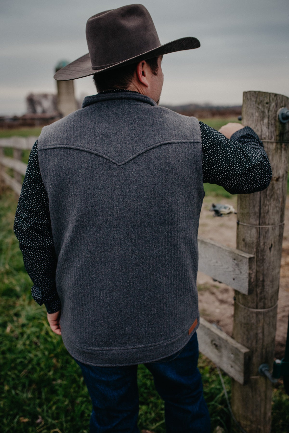 'James' Bonded Men's Wooly Vest by CINCH (Charcoal - S, L, XXL Only)