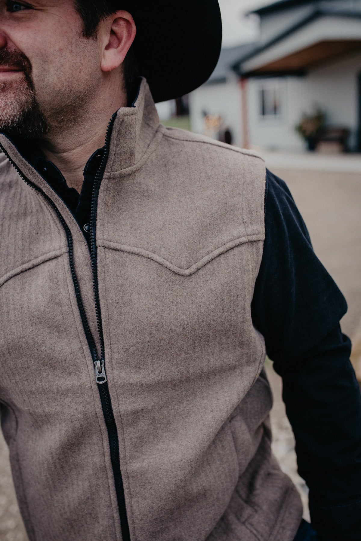 'James' Bonded Men's Wooly Vest by CINCH (Charcoal - S, L, XXL Only)