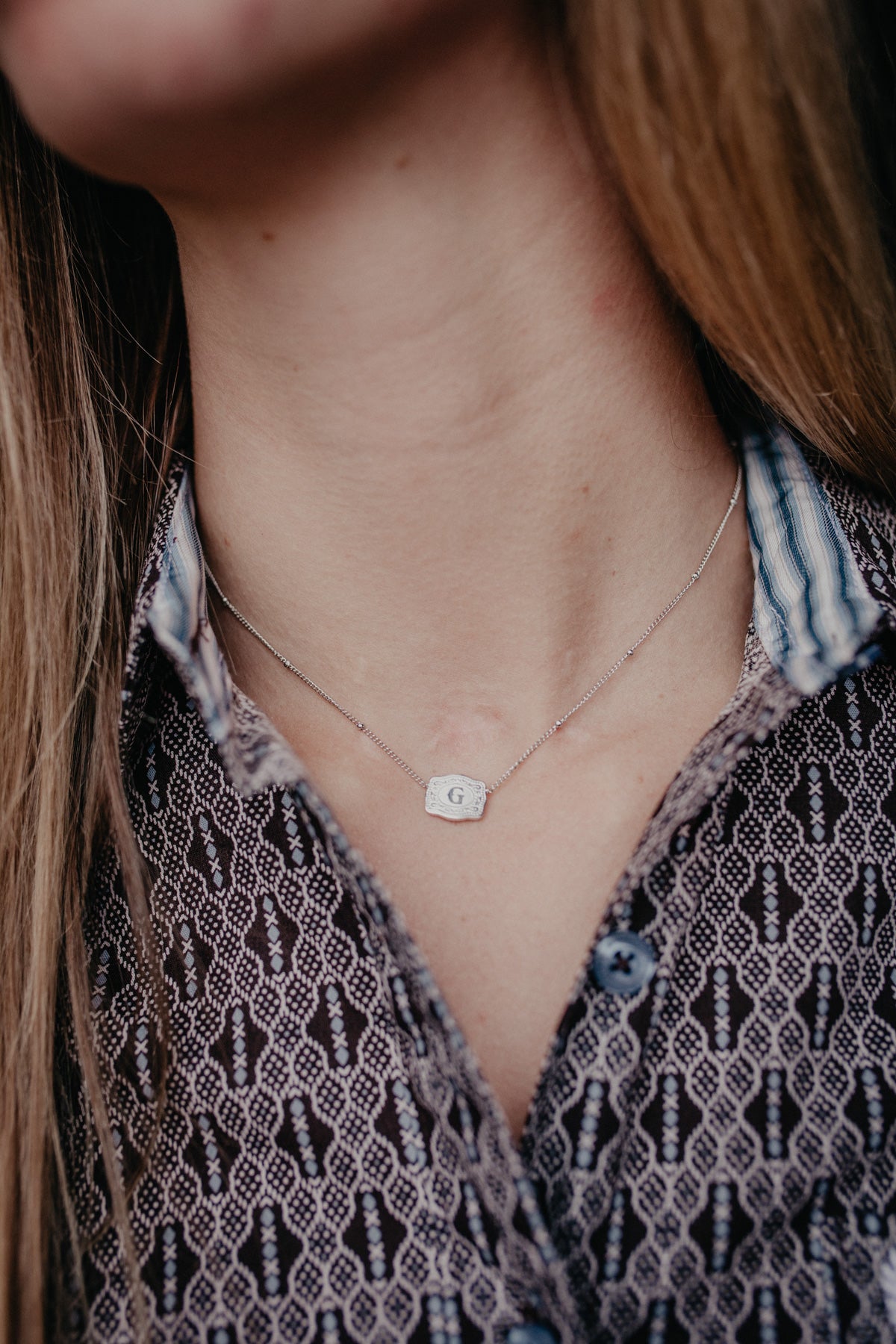 *Mini* Initial Buckle Necklace (2 Options)