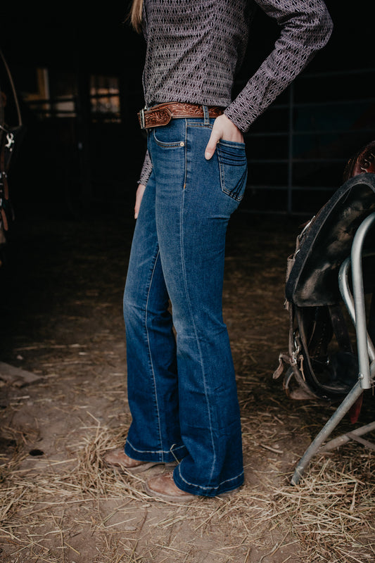 'Melrose' Dark Wash Dojo Flare Jean by 7 For All Mankind