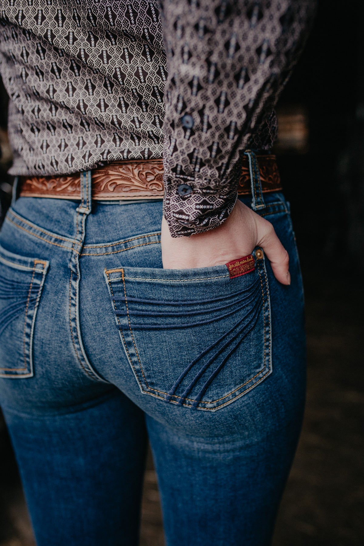 'Melrose' Dark Wash Dojo Flare Jean by 7 For All Mankind