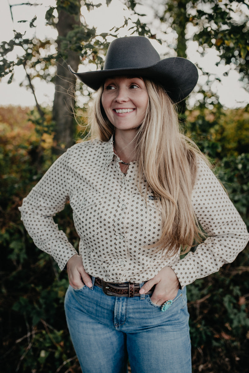 'Aurum' Honeycomb Floral Wrangler Pearl Snap (S-XL)