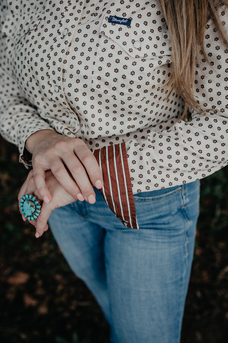 'Aurum' Honeycomb Floral Wrangler Pearl Snap (S-XL)