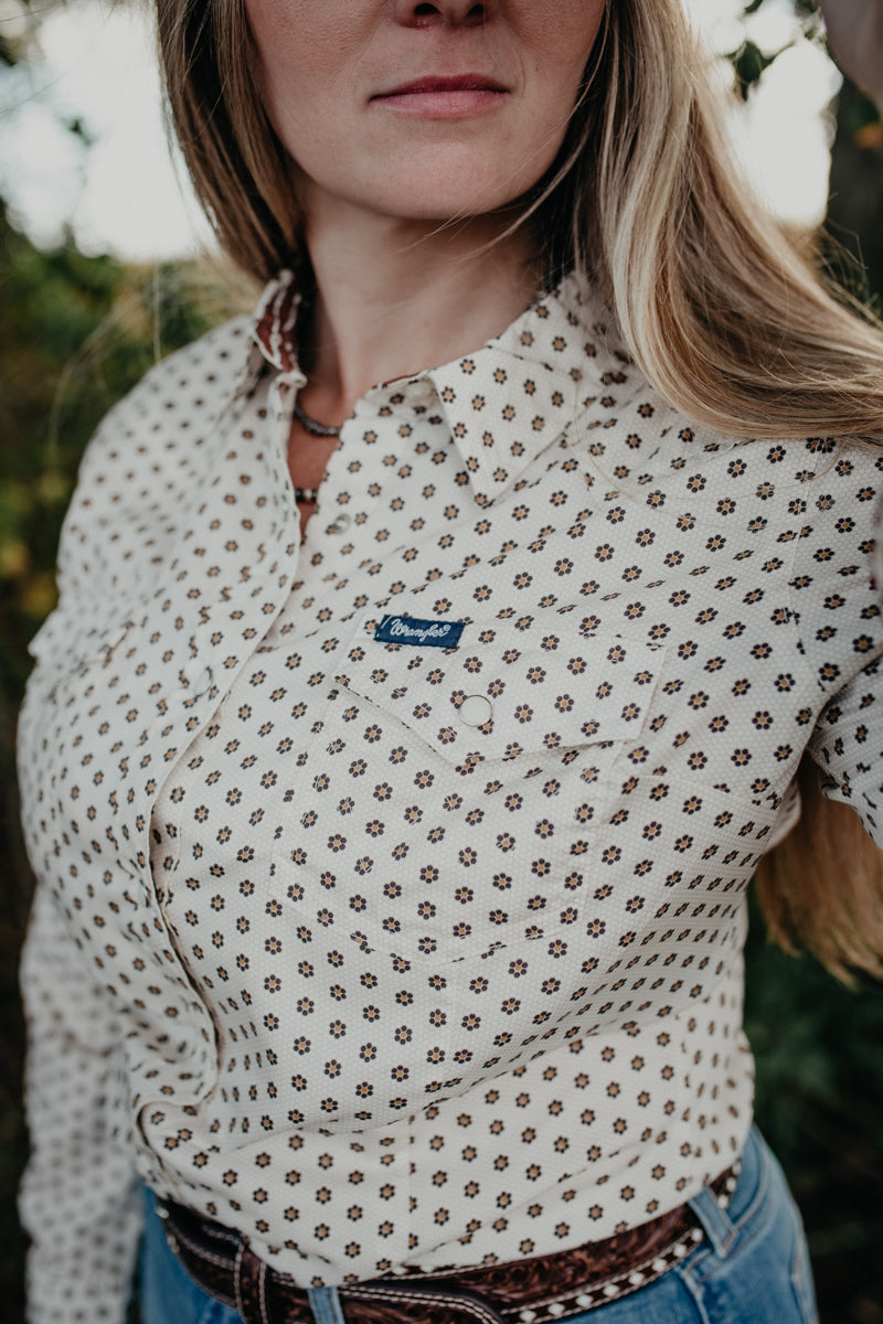 'Aurum' Honeycomb Floral Wrangler Pearl Snap (S-XL)