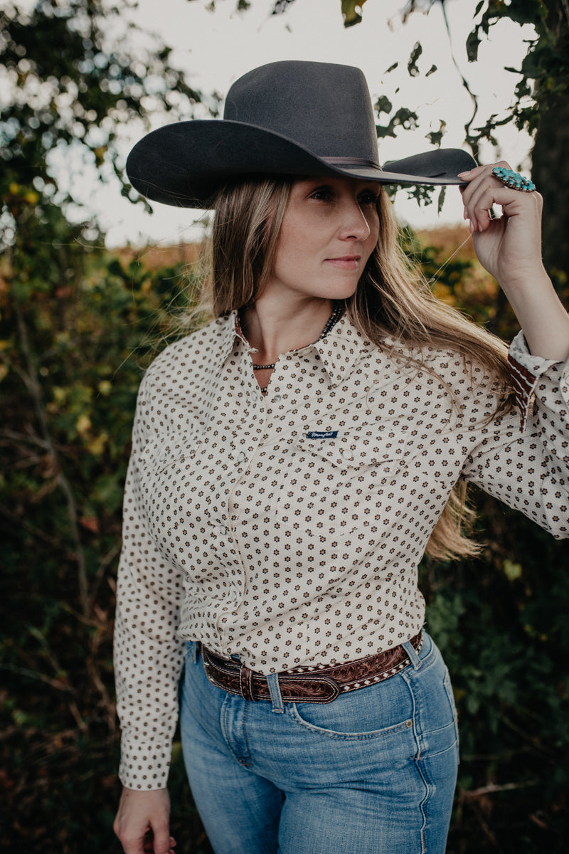 'Aurum' Honeycomb Floral Wrangler Pearl Snap (S-XL)