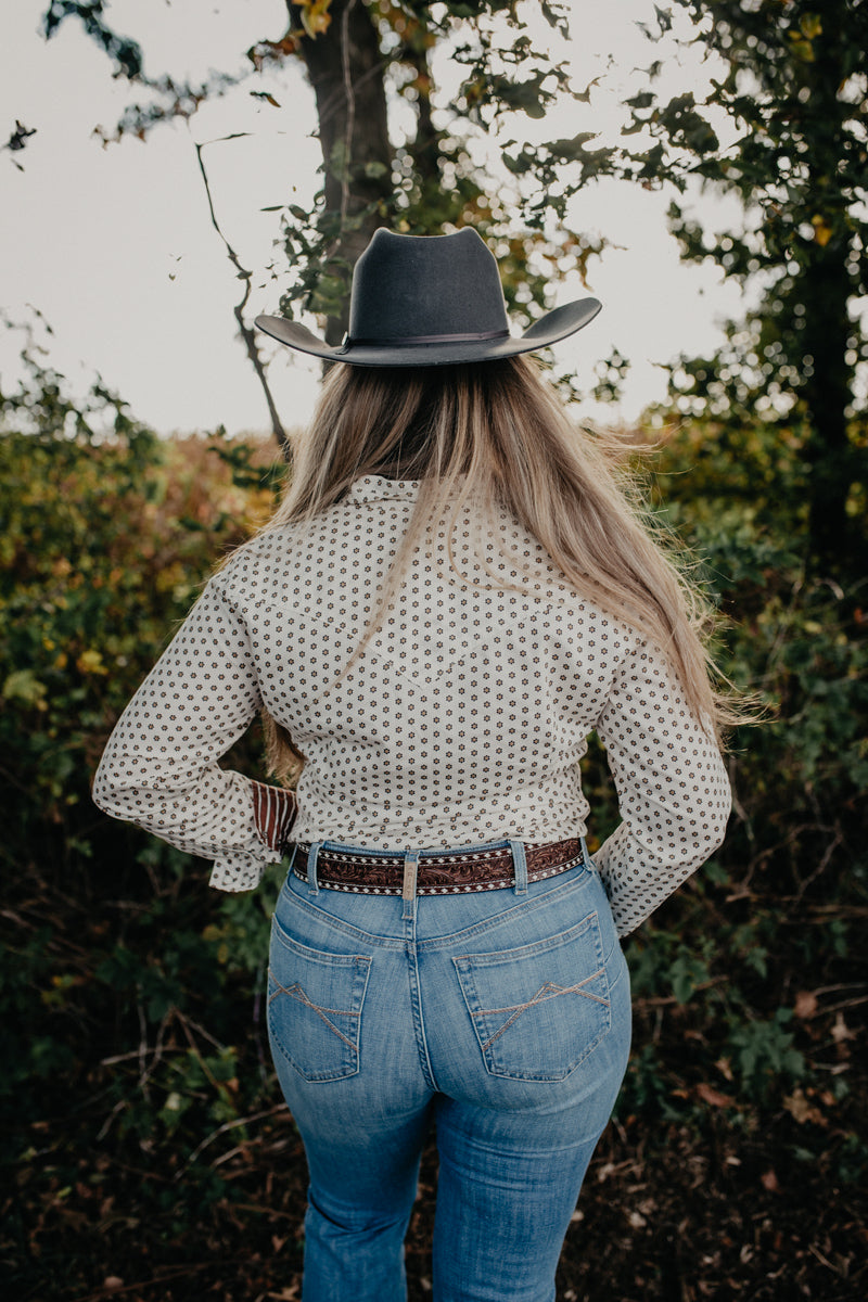 'Aurum' Honeycomb Floral Wrangler Pearl Snap (S-XL)