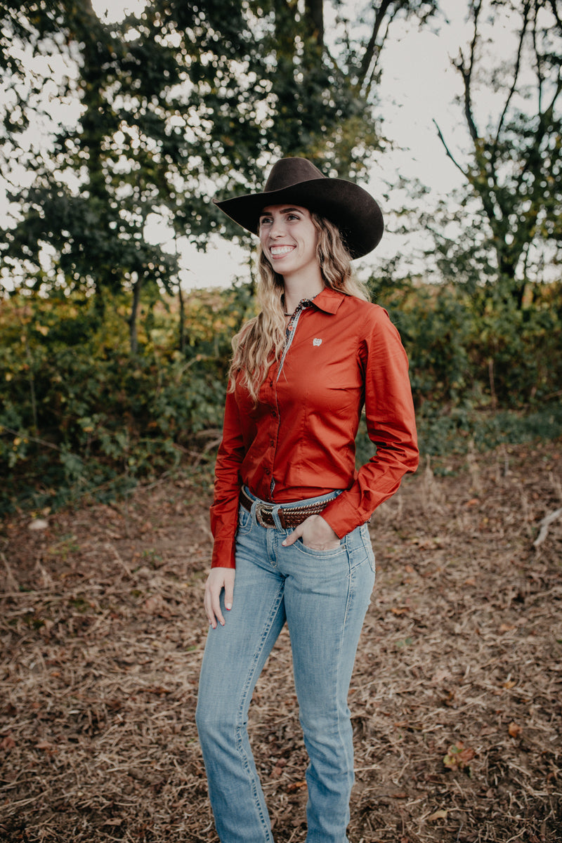 'Kitt' CINCH Rust Women's Long Sleeve Button Up (XS-XXL)