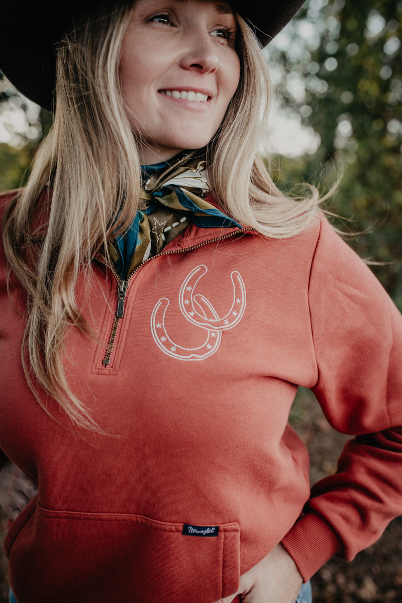 'Rylee' Rosie Rust 1/2 Zip Pullover (XS-XXL)