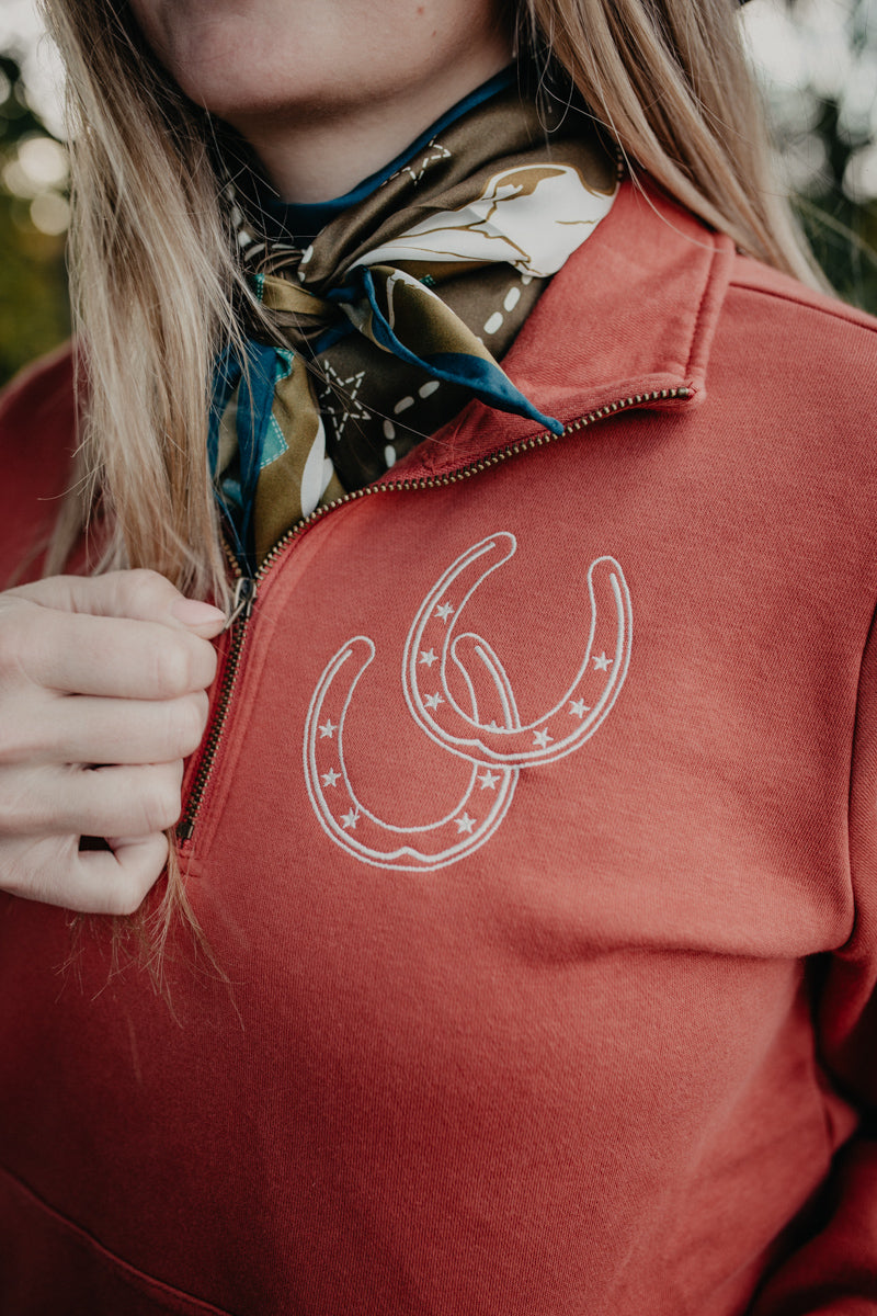 'Rylee' Rosie Rust 1/2 Zip Pullover (XS-XXL)