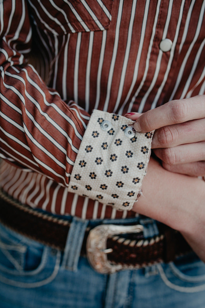 'Kyra' Burnt Rust Wrangler Pearl Snap (S-XXL)