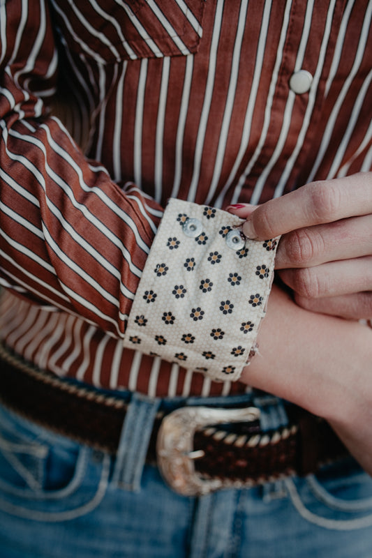 'Kyra' Burnt Rust Wrangler Pearl Snap (S-XXL)