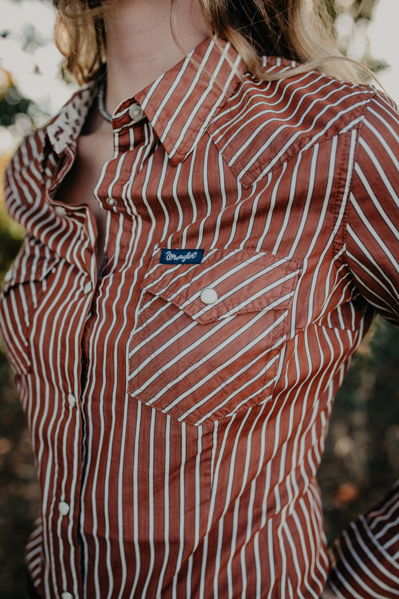 'Kyra' Burnt Rust Wrangler Pearl Snap (S-XXL)