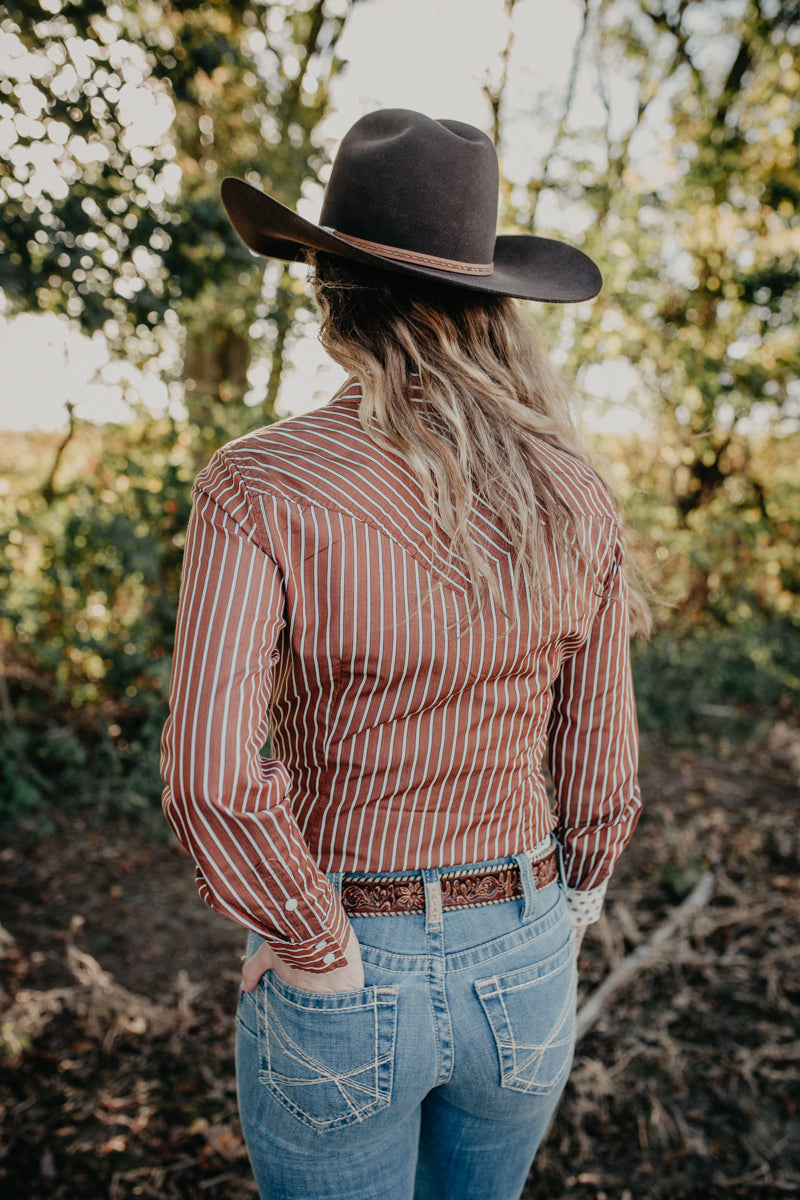 'Kyra' Burnt Rust Wrangler Pearl Snap (S-XXL)