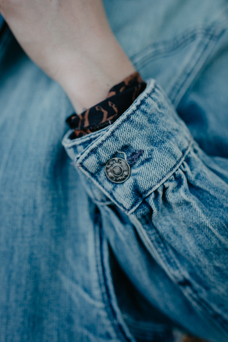 'Kass' Women's Ariat Denim Bomber Jacket (XS-XXL)