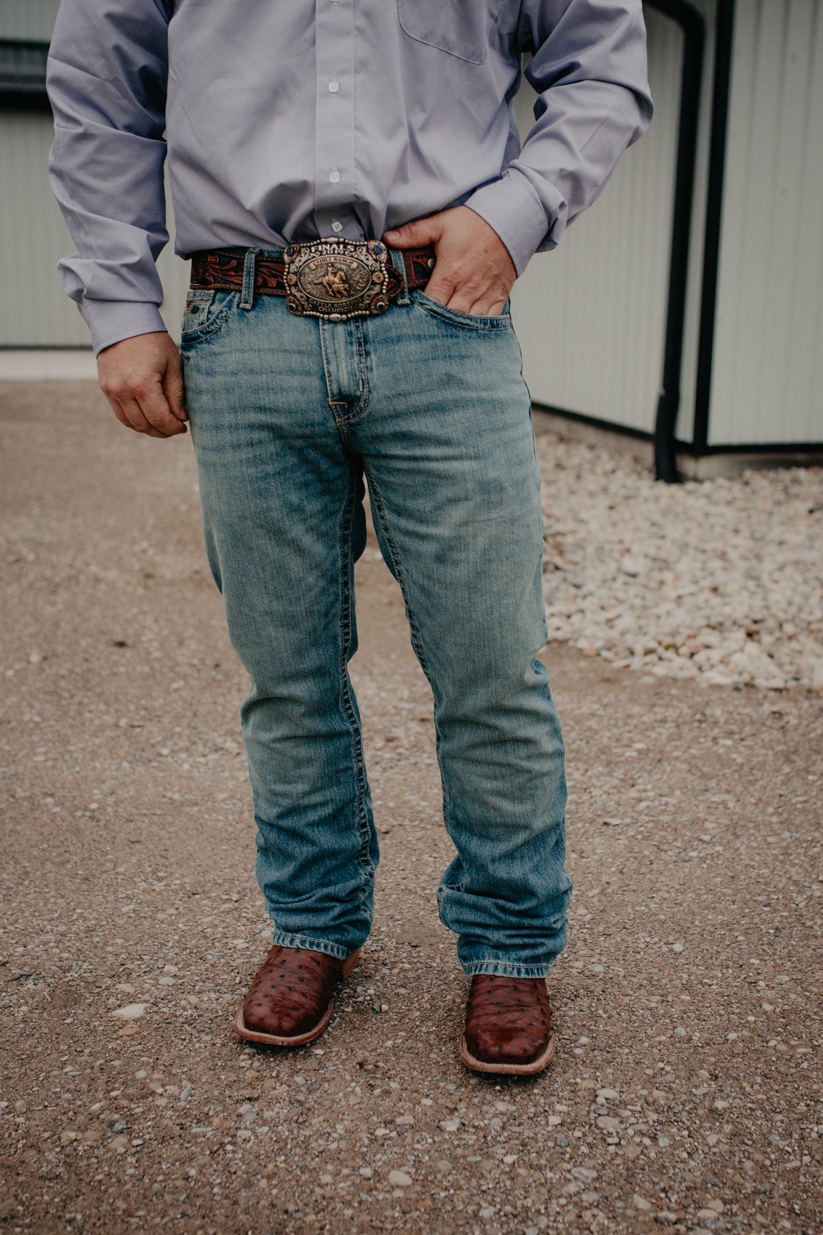 'Ben' Ian Men's CINCH Slim Bootcut Jean (Light Wash)