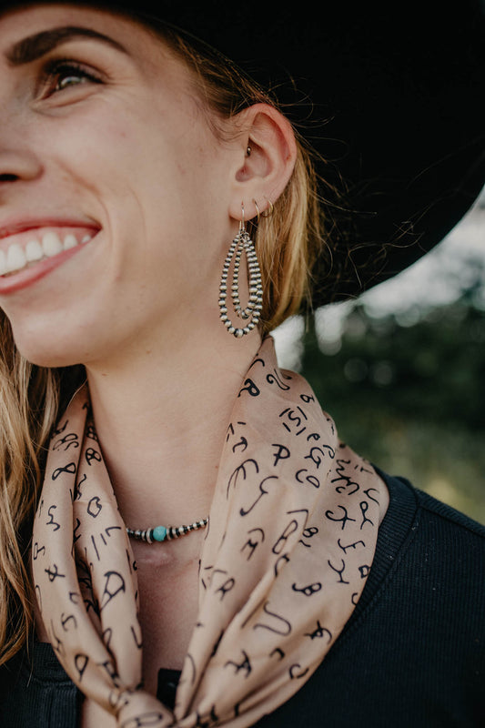 Navajo Pearl Double Teardrop Earrings