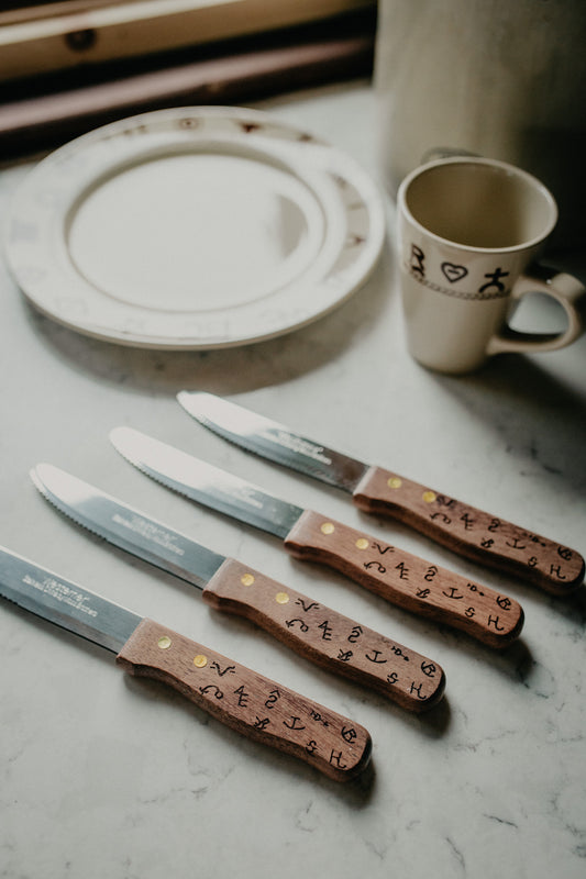 Branded Boxed Steak House- Style Knives (Set of 4)