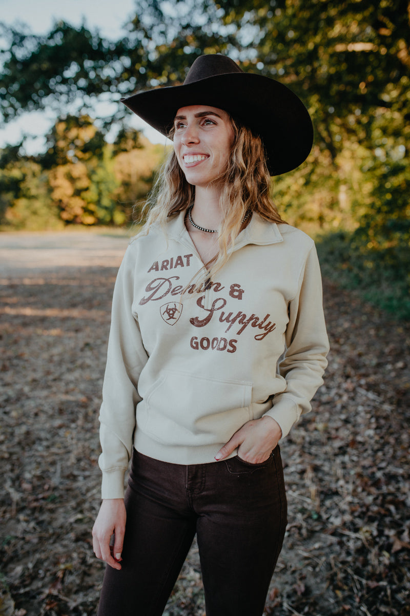 Ariat 'Denim & Supply' 1/2 Zip Sweater (XS-XXL)