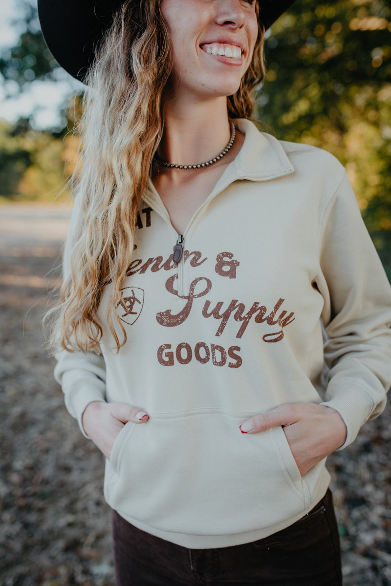 Ariat 'Denim & Supply' 1/2 Zip Sweater (XS-XXL)