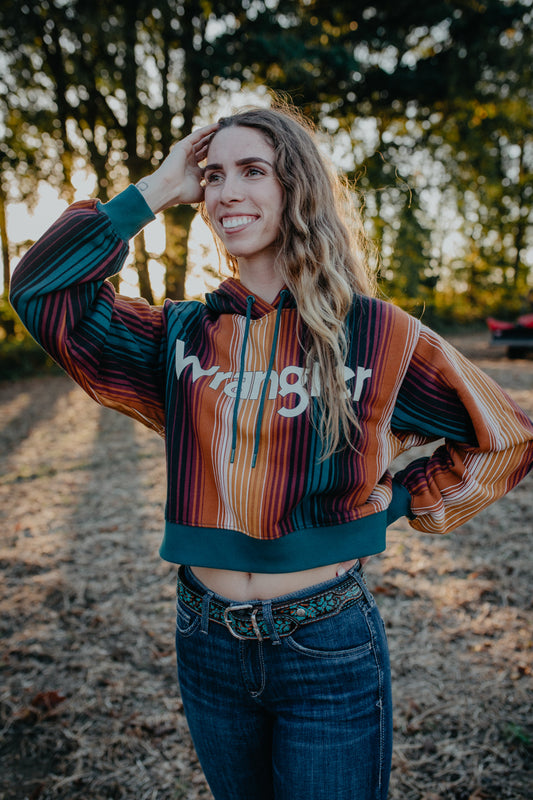 'Tay' Wrangler Striped Teal Hoodie (S-XL)