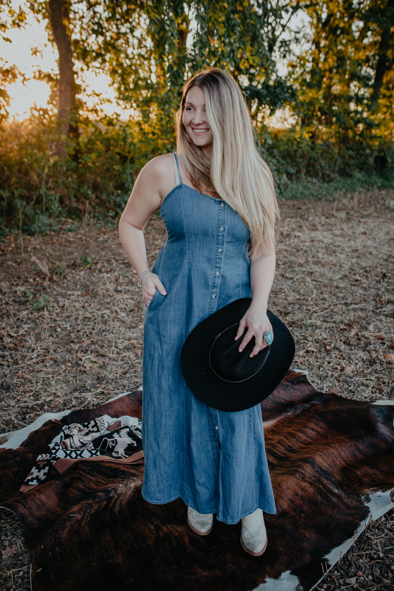 'Blue Eyes' Midi Denim Dress (XS-L)