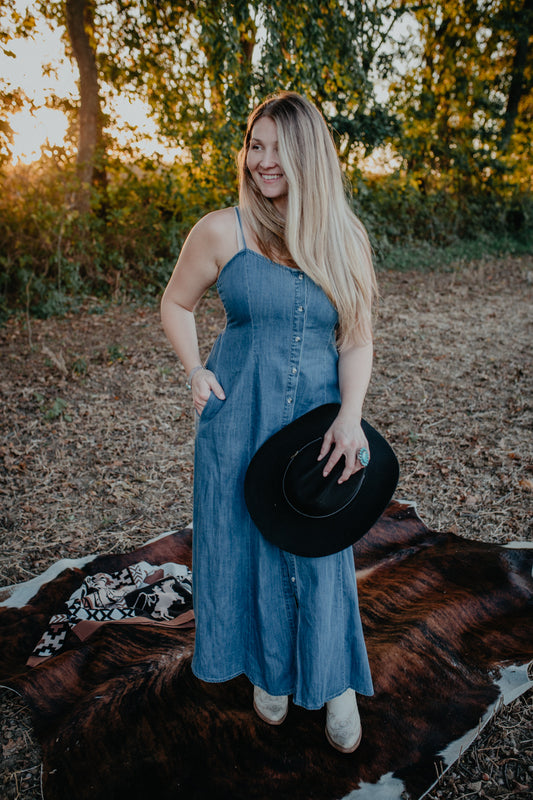 'Blue Eyes' Midi Denim Dress (XS-L)