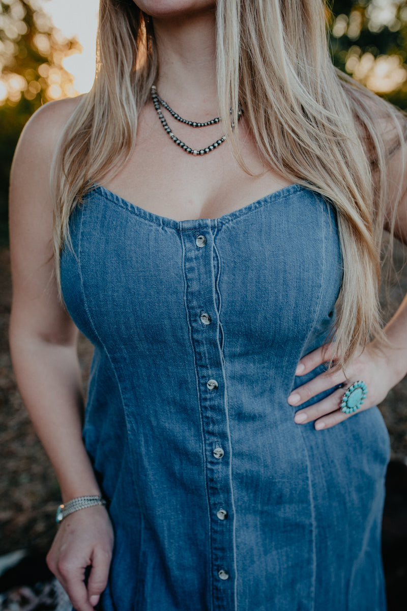 'Blue Eyes' Midi Denim Dress (XS-L)