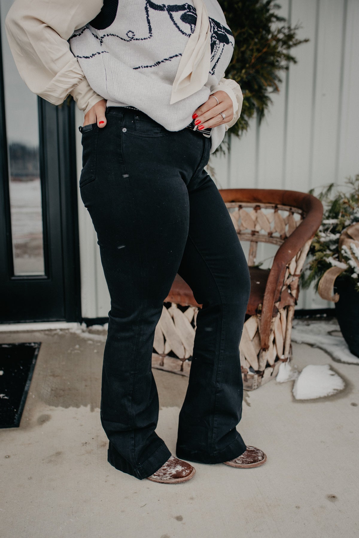 'Tunisia' Black Dojo by 7 For All Mankind {Tailorless} (Sizes 27, 28 only)