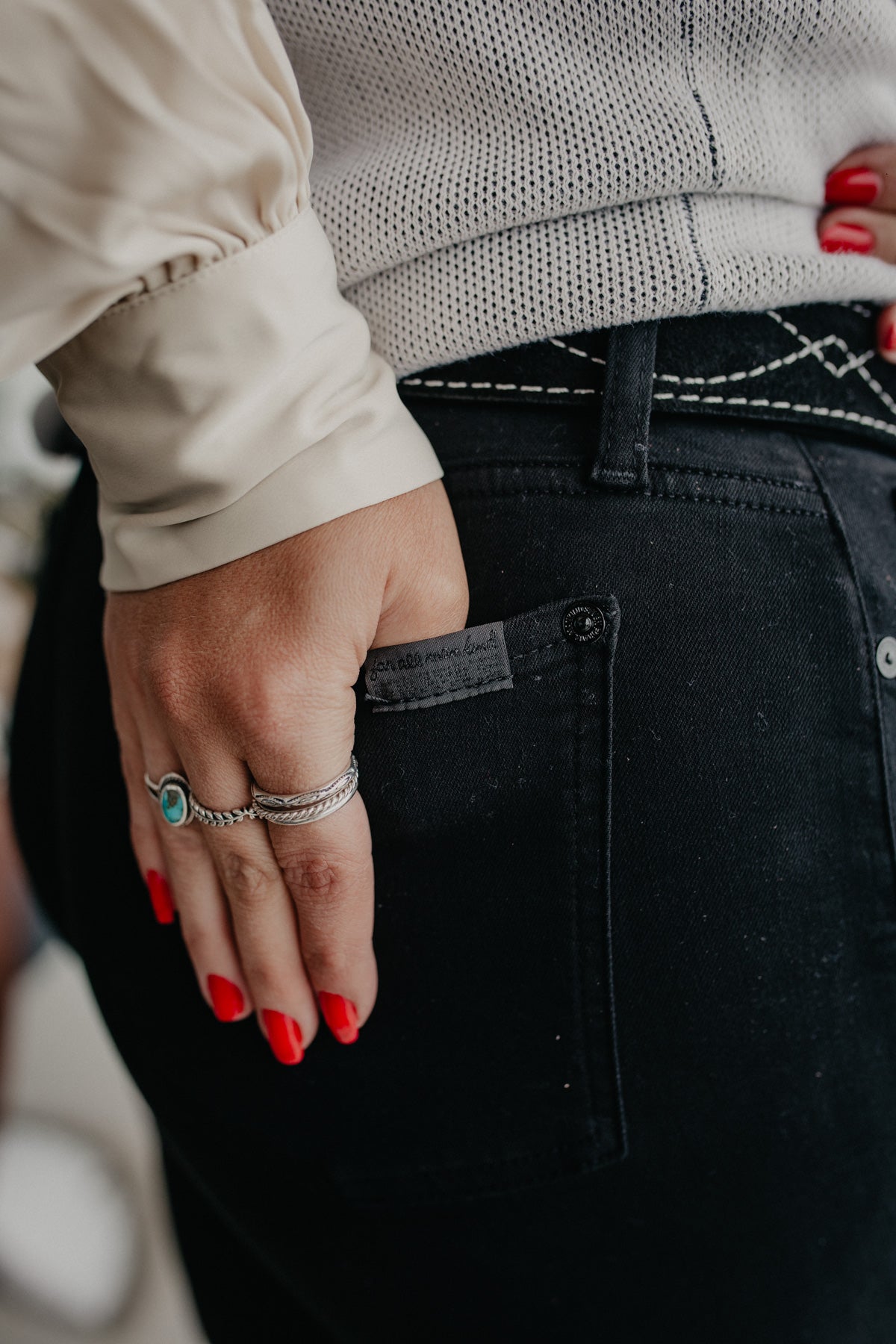 'Tunisia' Black Dojo by 7 For All Mankind {Tailorless} (Sizes 27, 28 only)