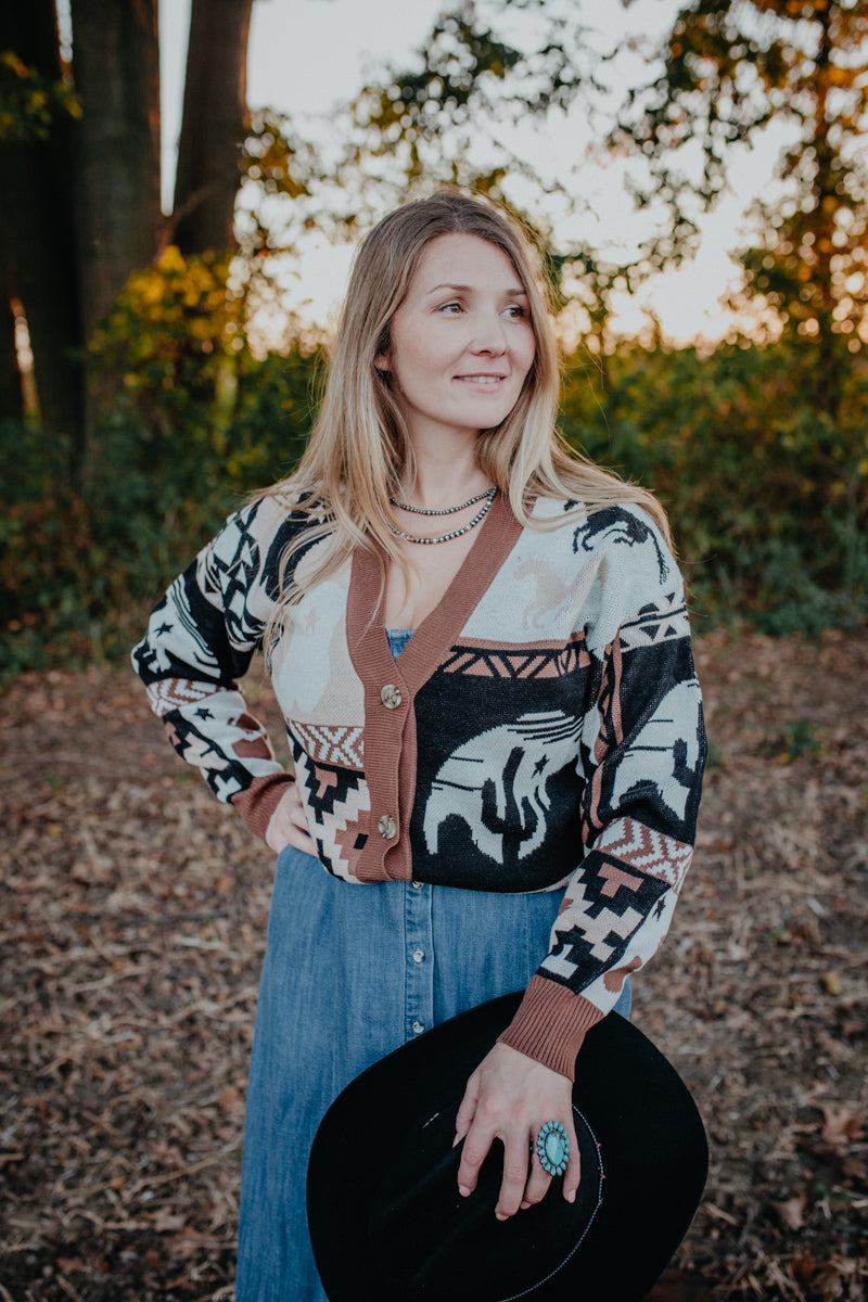 'Kitty' Wrangler Colour Blocked Bomber Cardigan (S-XXL)