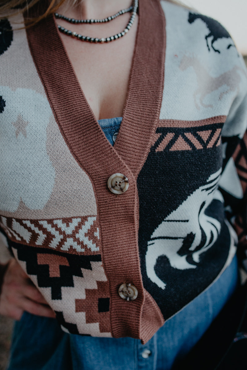 'Kitty' Wrangler Colour Blocked Bomber Cardigan (S-XXL)