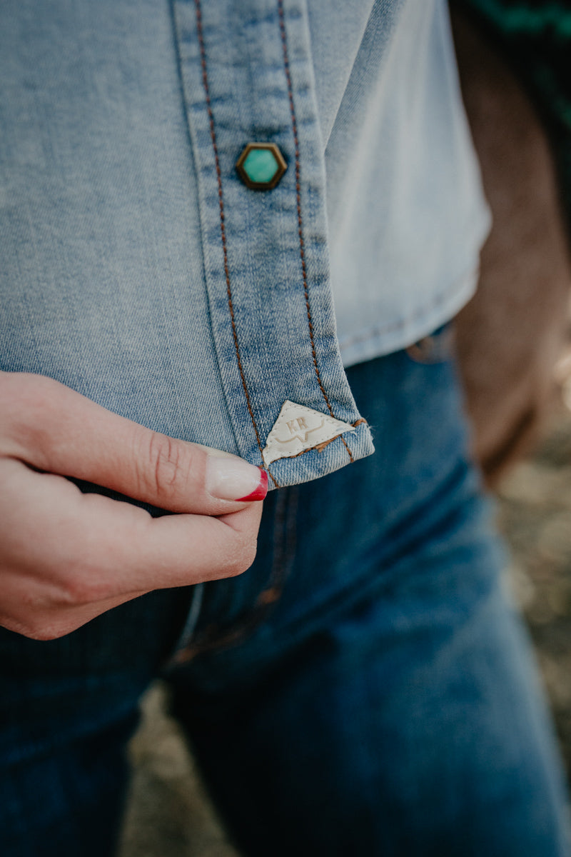 'Rayna' Light Wash Indigo Button Up by Kimes Ranch (S-XXL)