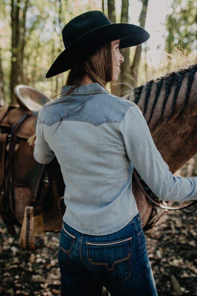 'Rayna' Light Wash Indigo Button Up by Kimes Ranch (S-XXL)