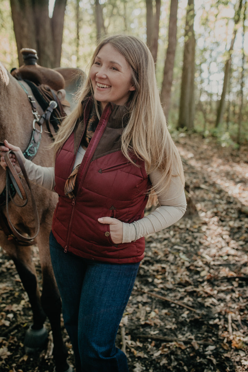 'Lenora' Maroon Vest Kimes Ranch (S-XXL)