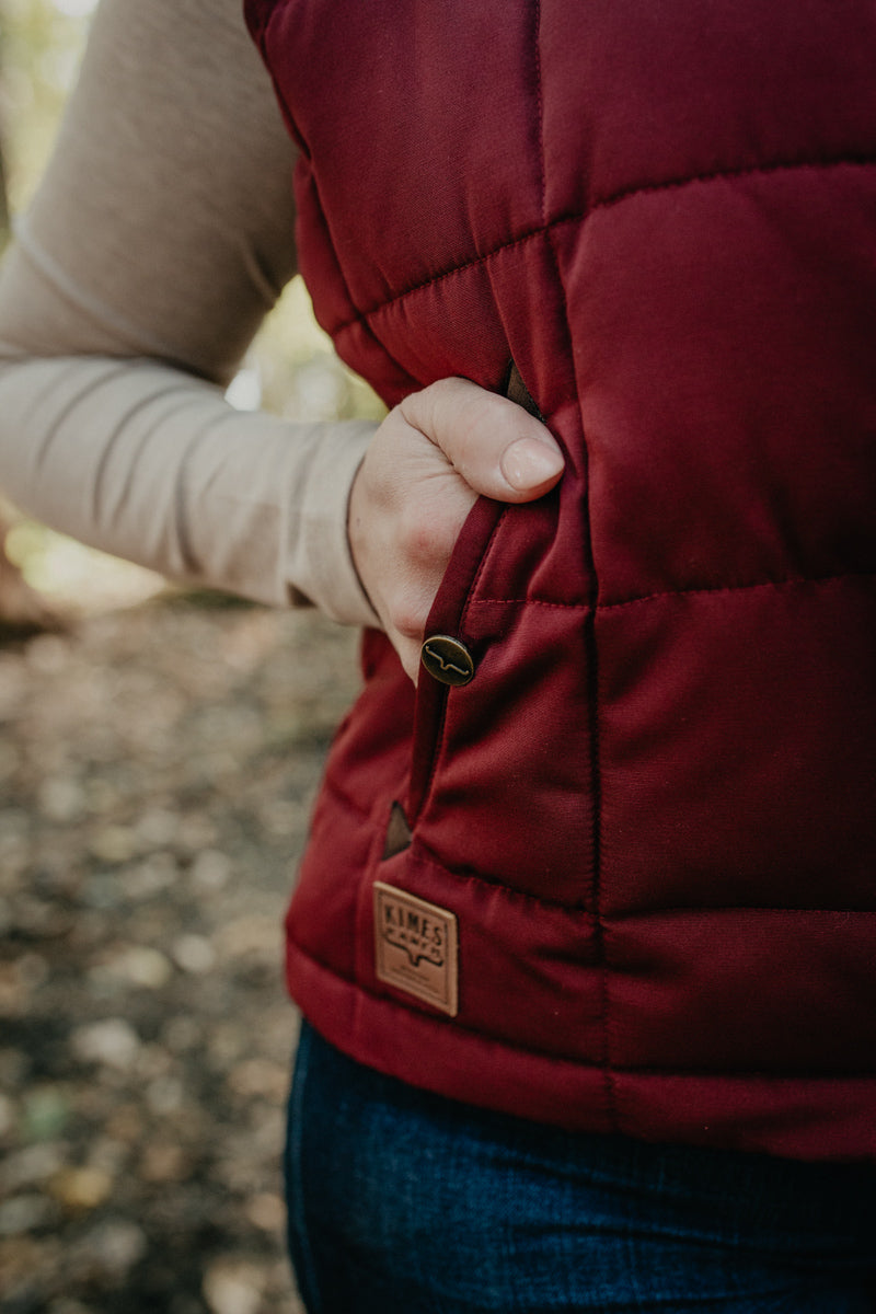 'Lenora' Maroon Vest Kimes Ranch (S-XXL)