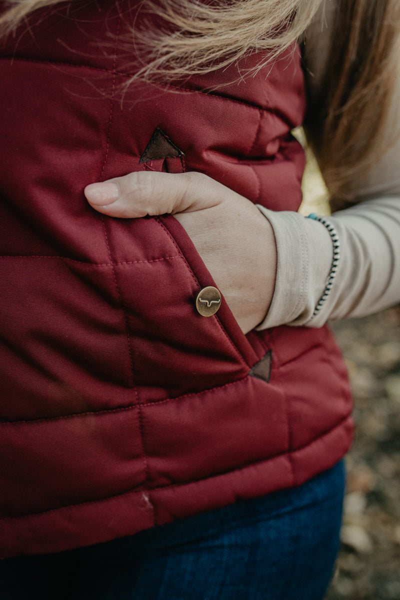 'Lenora' Maroon Vest Kimes Ranch (S-XXL)