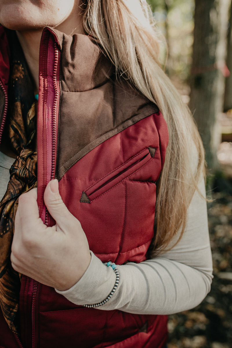'Lenora' Maroon Vest Kimes Ranch (S-XXL)