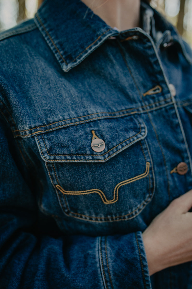 'Leela' Women's Dark Indigo Kimes Ranch Jacket (S-XXL)