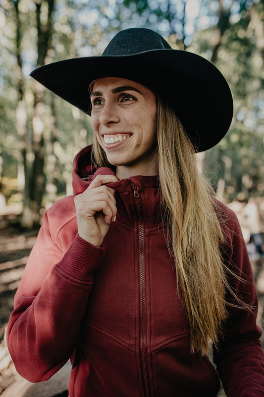 'Emma' Maroon Kimes Ranch (S-XXL)