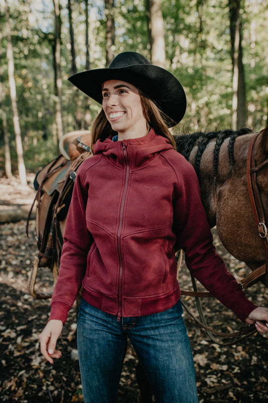 'Emma' Maroon Kimes Ranch (S-XXL)
