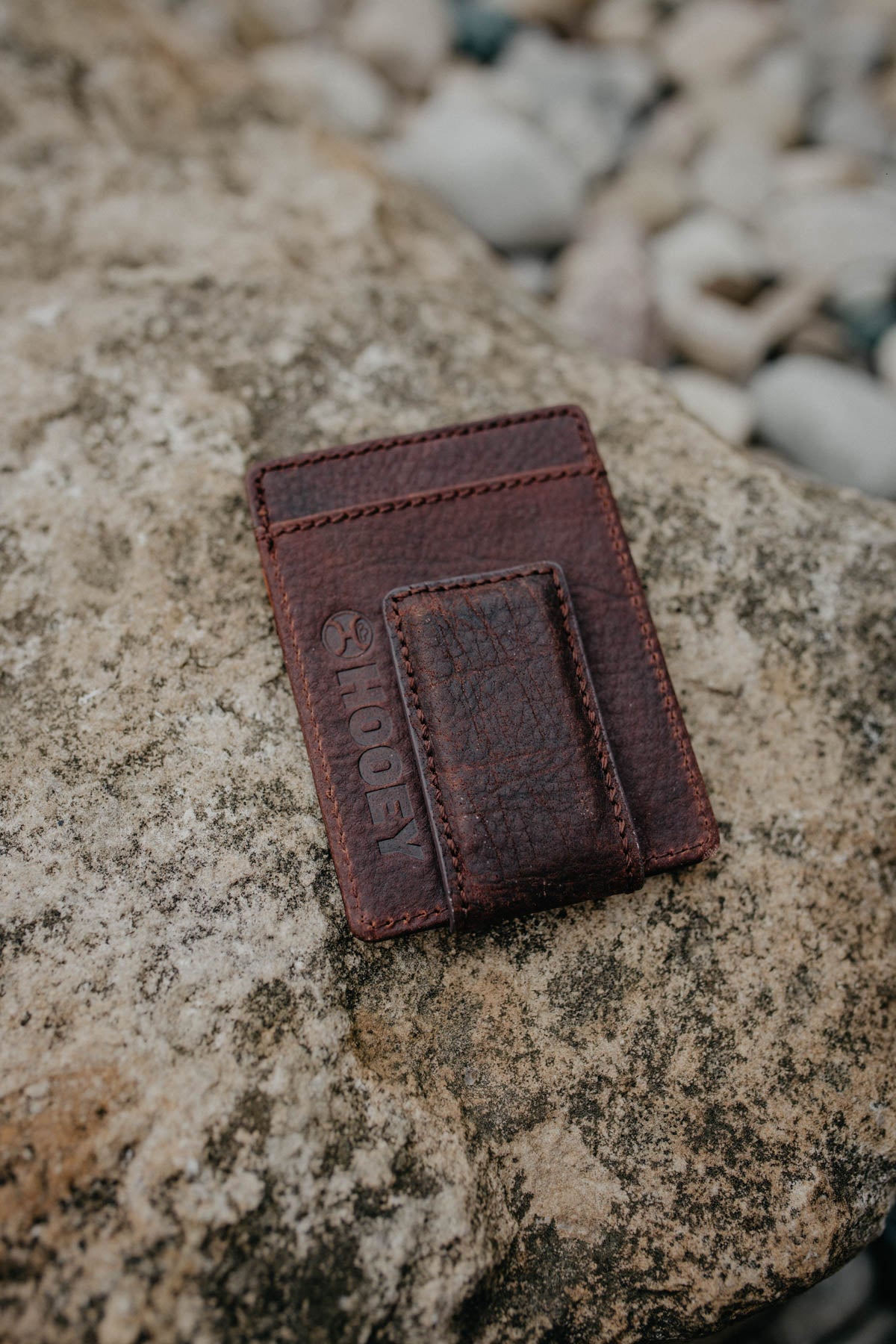 Hooey Grayson Brown Money Clip Wallet