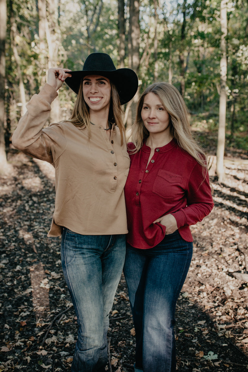 'Elouise' Henley Top by Kimes Ranch (S-XXL/ 2 Colour Options)