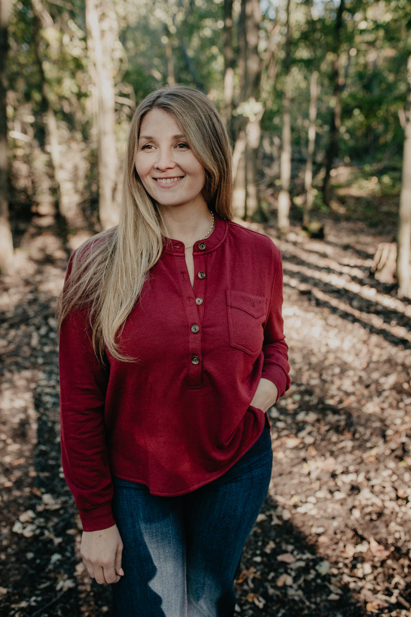 'Elouise' Henley Top by Kimes Ranch (S-XXL/ 2 Colour Options)